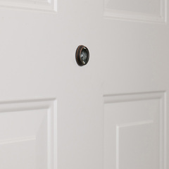 Peephole in door