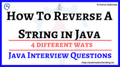 How to Reverse a String in Java