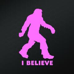 Sticker Connection Bigfoot Sasquatch Stick Figure I Believe Yeti Vinyl Bigfoot Bumper Sticker Decal for Car (I Believe Sasquatch Vinyl Decal Sticker Cars Trucks Vans Windows Walls)