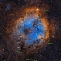 RC-Astro | IC 1396 and the Elephant's Trunk Nebula in Elemental Colors