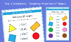 Year 2 | Identifying 2D Shapes Worksheets | KS1 Geometry: Properties of