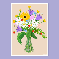 Big Bunch of Flowers Giclee Flowers Flower - Etsy