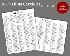 A24 Films Checklist Movie Checklist A24 Documentaries - Etsy