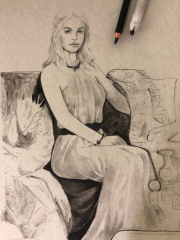 Drawing Daenerys Targaryen (Khaleesi) - The Mother of Dragons ...