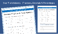 Year 5 | Improper Fractions and Mixed Numbers Worksheets | KS2 ...