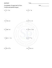 Calculus : Integration BY Parts - SAT PREP