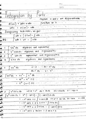 Integration by Parts - Advanced Higher Maths - Worksheets Library