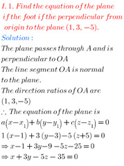 Inter Maths solutions for The Plane Exercise 7(a) - MATHS GLOW