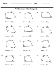 The Missing Angle Quadrilaterals Worksheets 99workshe - vrogue.co