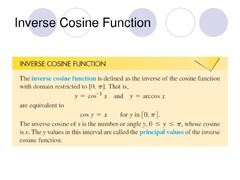 PPT - Chapter 5 Inverse Trigonometric Functions; Trigonometric ...