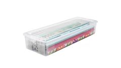 Iris Clear Gift Wrap Box (Iris USA Inc. 30" Clear Wrapping Paper Storage Box)