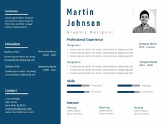 Resume Professional Detailed PowerPoint Template