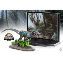 Noble Collection Jurassic World Blue Raptor Recon Toyllectible Treasures Statue (Jurassic Park Blue Velociraptor Diorama Figure)