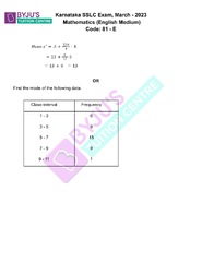 Karnataka Board SSLC Maths Question Paper with Solutions 2023 ...