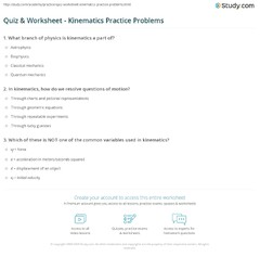 Free kinematics worksheet, kinematics worksheet png