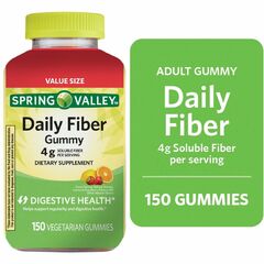 Spring Valley Digestive Health Fiber Supplement Gummies Orange Lemon Strawberry (Spring Valley Digestive Health Fiber Gummies)