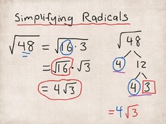 Simplifying Radicals | Math, Algebra, Radicals, Simplifying Expressions