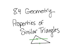 8.4 Geometry -- Properties of Similar Triangles | Math, geometry ...