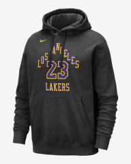 Men's Nike LeBron James Black Los Angeles Lakers 2023/24 City Edition Name & Number Pullover Hoodie (James NN City Hoodie)