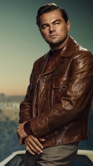 Once Upon A Time Leonardo DiCaprio Brown Leather Jacket (Leonardo DiCaprio)