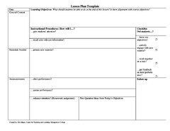 Lesson Plan Template