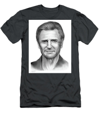 Liam Neeson 04May22 T-Shirt by Greg Joens - Pixels