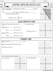 Graphing Linear Inequalities Worksheet by Kevin Wilda worksheets ...