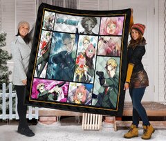 Loid Forger And Anya Forger Spy X Family Premium Quilt Blanket ...