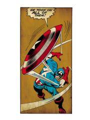 Marvel Comics Retro: Captain America Comic Panel, Throwing...
