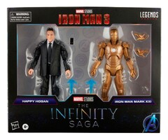 Hasbro Marvel Legends Happy Hogan and Iron Man Mark 21 The Infinity Saga Action Figure (Marvel Legends Happy Hogan & Iron Man Mark XXI)