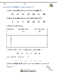 Factors and Multiples Worksheet - Worksheets Library