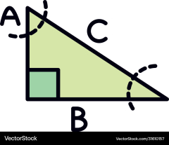 Math education school science right triangle line Vector