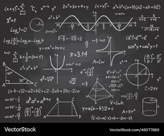 Math formula mathematics calculus on school Vector