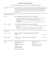 Math Teacher Resume Examples & Templates (2024) · Resume.io