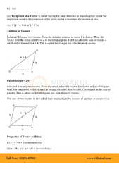 Class 12th Math Vector Algebra Formulas CBSE 2023