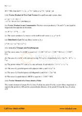 Class 12th Math Vector Algebra Formulas CBSE 2023