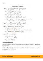 Class 12th Math Application Of Integrals Formulas CBSE 2023