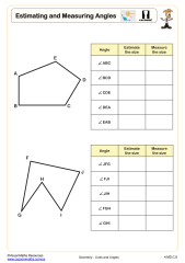 Estimating and Measuring Angles Worksheet | 4th Grade PDF Worksheets