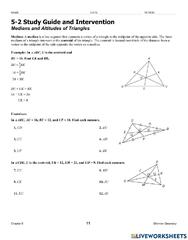 Free median and altitude of triangle worksheet, ...