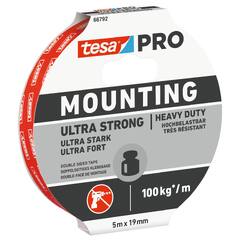 tesa PRO Mounting Ultra Strong, Strong and double-sided tape (Nastro biadesivo in Schiuma 'Ultra Strong 66792' mm 19 x Mt. 1,5 x 12 PZ Tesa)