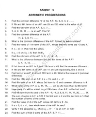 CBSE Class 10 Mental Maths Arithmetic Progressions Worksheet