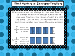 Mixed Numbers and Improper Fractions