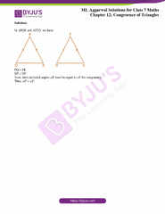 ML Aggarwal Solutions for Class 7 Chapter 12 Congruence of Triangles