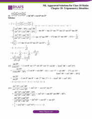 ML Aggarwal Solutions for Class 10 Maths Chapter 18 Trigonometric ...