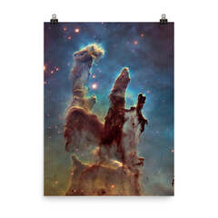 Hubble Space Telescope Wfc3/uvis M16 Blue Haze 2014 The Pillars Of Creation Eagle Nebula Silhouettes Of Stars Dust And Gas Large (Pillars of Creation)