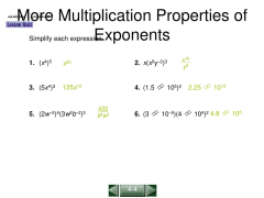 PPT - More Multiplication Properties of Exponents PowerPoint ...