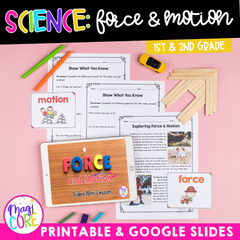 Learning Resources Force & Motion (Force and Motion 1st & 2nd Grade Science Unit Worksheets)