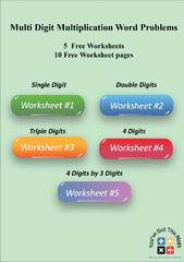 Multi Digit Multiplication Word Problems | Worksheet