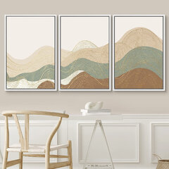 SIGNLEADER Multicolor Geometric Wave Collage Abstract Landscape ...