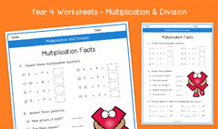 Year 4 | Multiplication Facts Worksheets | KS2 Multiplication ...